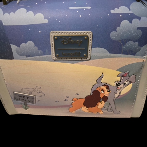 Loungefly Lady and the Tramp Crossbody Bag - Blue and White - Picture 2 of 7